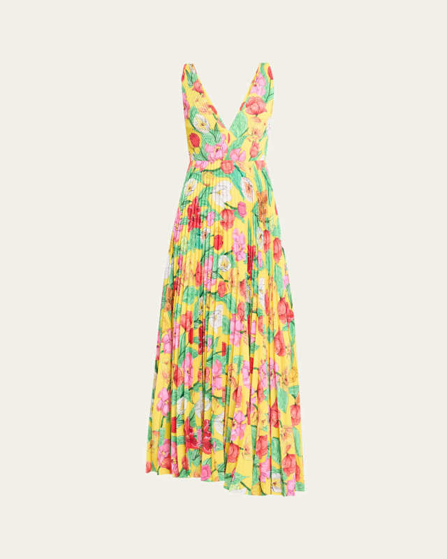 Oria Tulip Rosette Maxi Dress